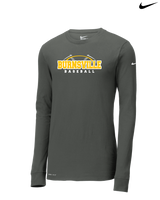 Burnsville HS Baseball Twill - Nike Dri-Fit Poly Long Sleeve