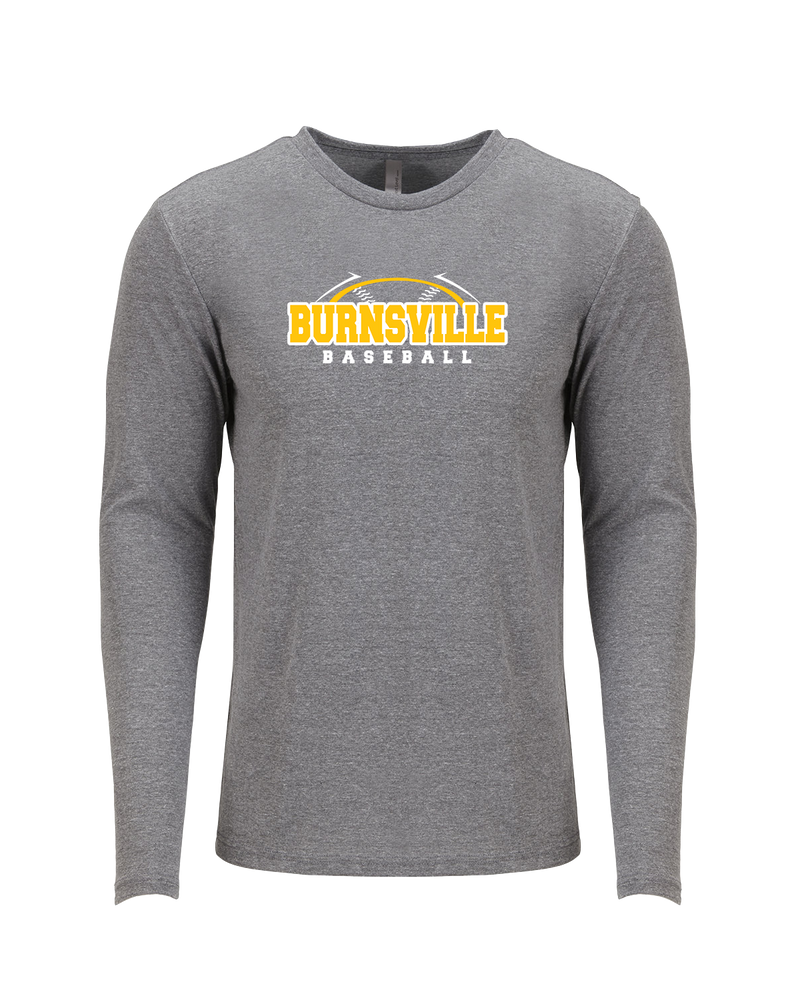 Burnsville HS Baseball Twill - Tri Blend Long Sleeve