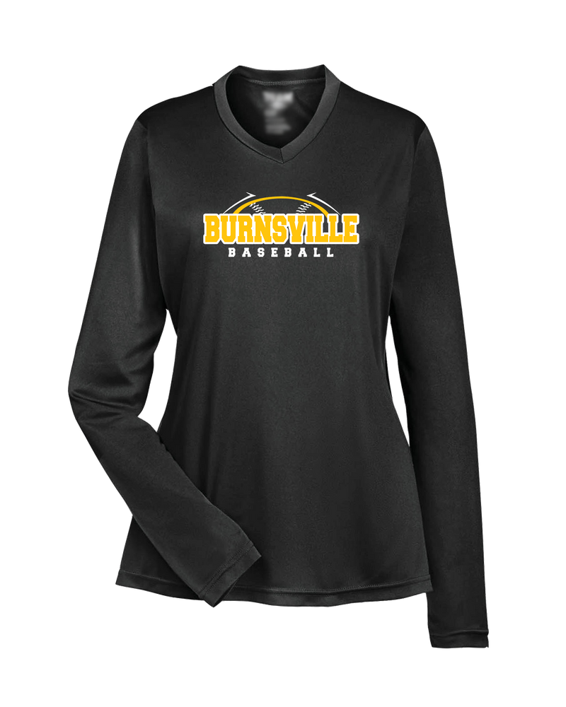 Burnsville HS Baseball Twill - Womens Performance Long Sleeve