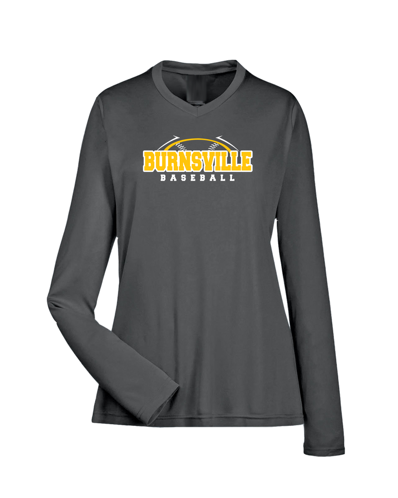 Burnsville HS Baseball Twill - Womens Performance Long Sleeve