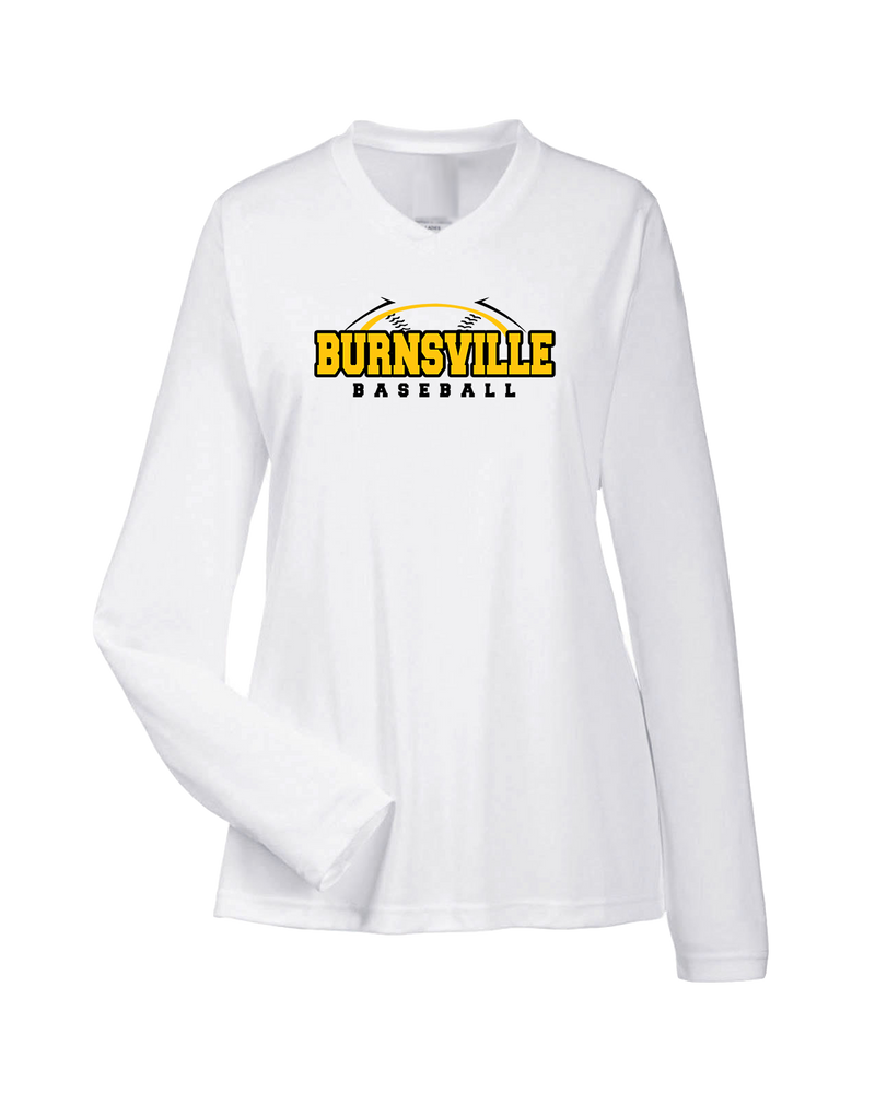 Burnsville HS Baseball Twill - Womens Performance Long Sleeve