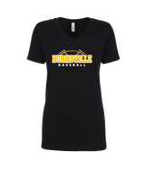 Burnsville HS Baseball Twill - Womens V-Neck