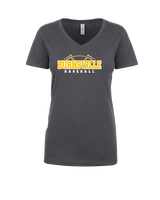 Burnsville HS Baseball Twill - Womens V-Neck