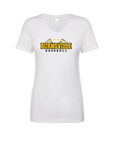 Burnsville HS Baseball Twill - Womens V-Neck