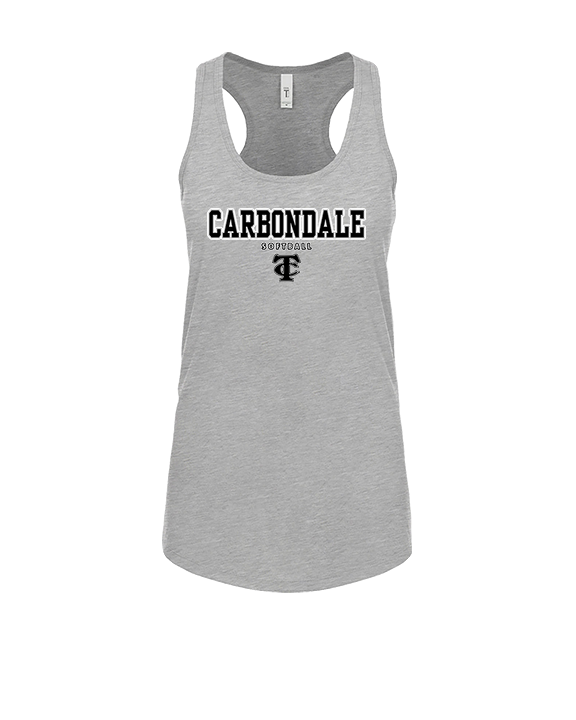 Carbondale HS Softball Block - Womens Tank Top