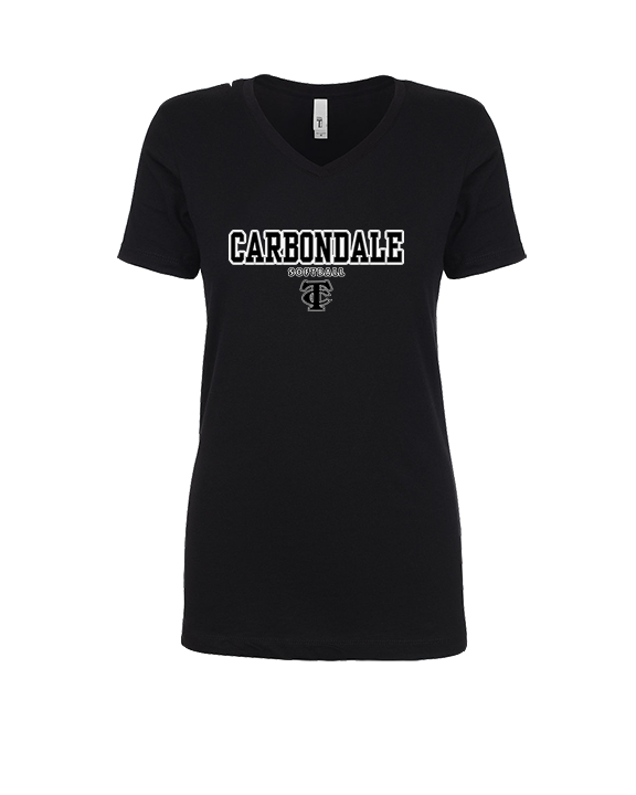 Carbondale HS Softball Block - Womens V-Neck