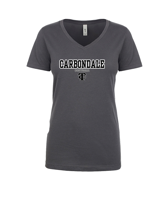 Carbondale HS Softball Block - Womens V-Neck