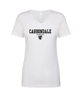 Carbondale HS Softball Block - Womens V-Neck