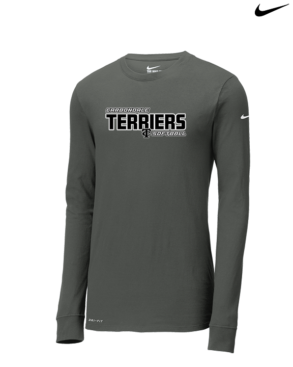 Carbondale HS Softball Bold - Mens Nike Longsleeve