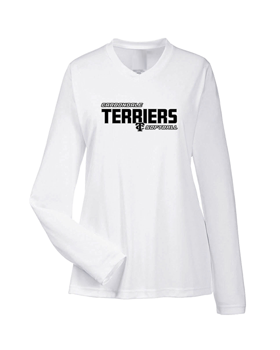 Carbondale HS Softball Bold - Womens Performance Longsleeve