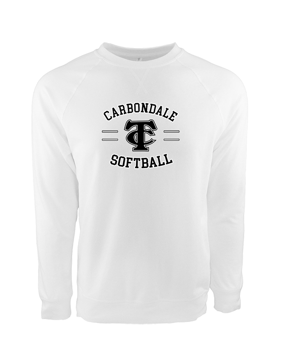 Carbondale HS Softball Curve - Crewneck Sweatshirt