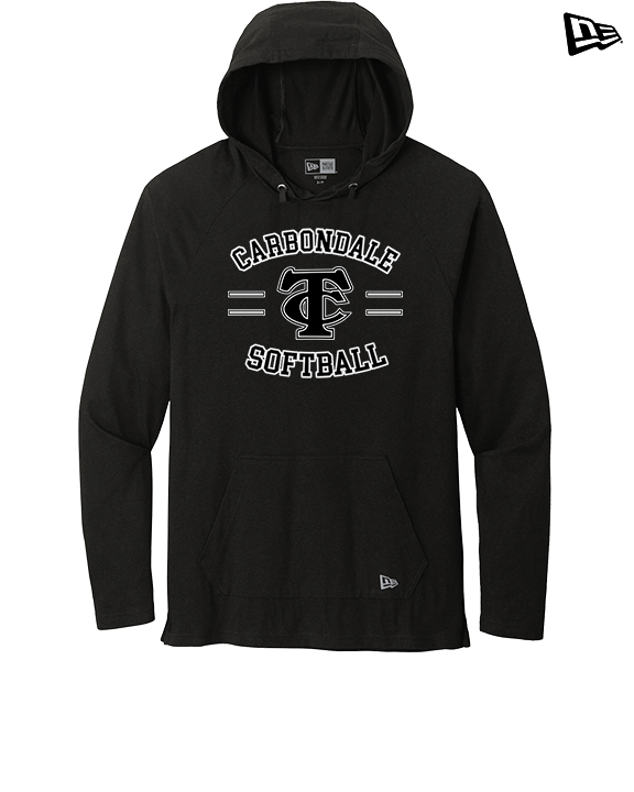 Carbondale HS Softball Curve - New Era Tri-Blend Hoodie