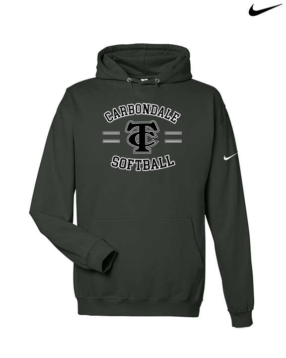 Carbondale HS Softball Curve - Nike Club Fleece Hoodie