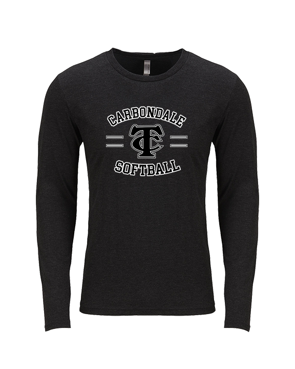 Carbondale HS Softball Curve - Tri - Blend Long Sleeve