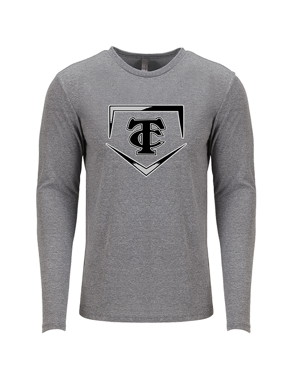 Carbondale HS Softball Plate - Tri - Blend Long Sleeve