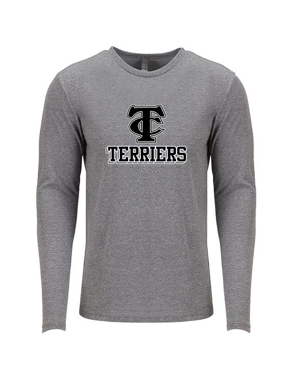 Carbondale HS Softball Shadow - Tri - Blend Long Sleeve