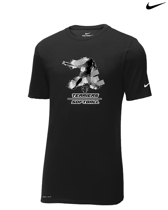 Carbondale HS Softball Swing - Mens Nike Cotton Poly Tee