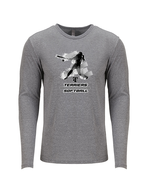 Carbondale HS Softball Swing - Tri - Blend Long Sleeve