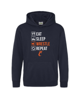 Carterville Eat Sleep Wrestle - Cotton Hoodie