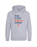 Carterville Eat Sleep Wrestle - Cotton Hoodie