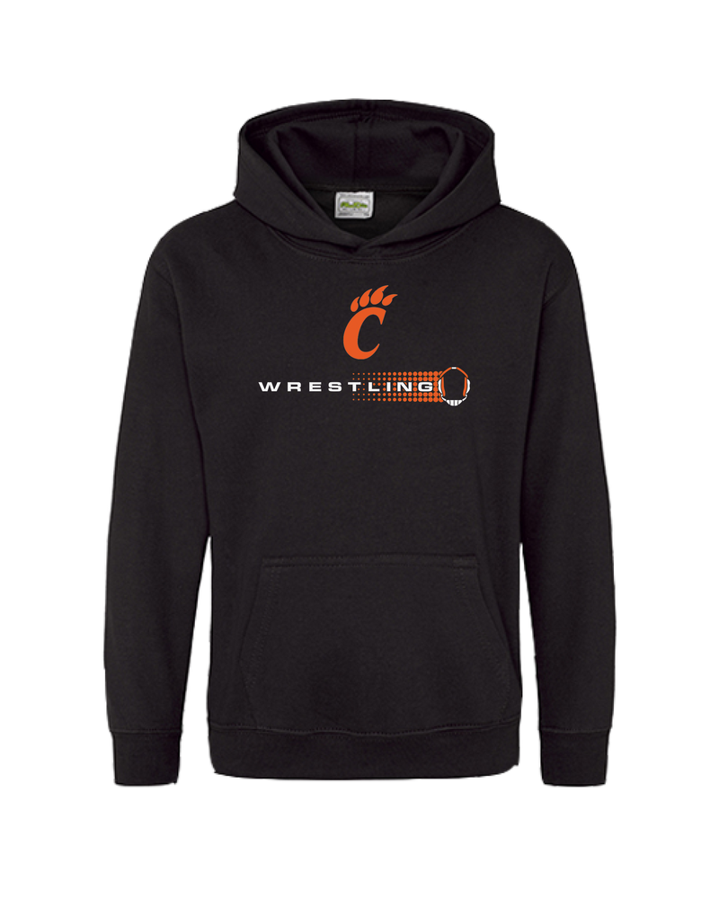 Carterville Wrestling Dots- Cotton Hoodie