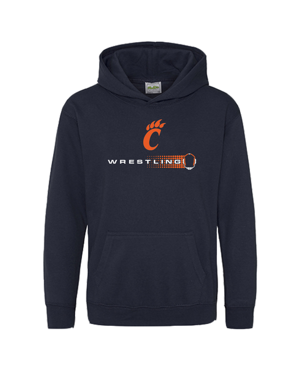 Carterville Wrestling Dots- Cotton Hoodie