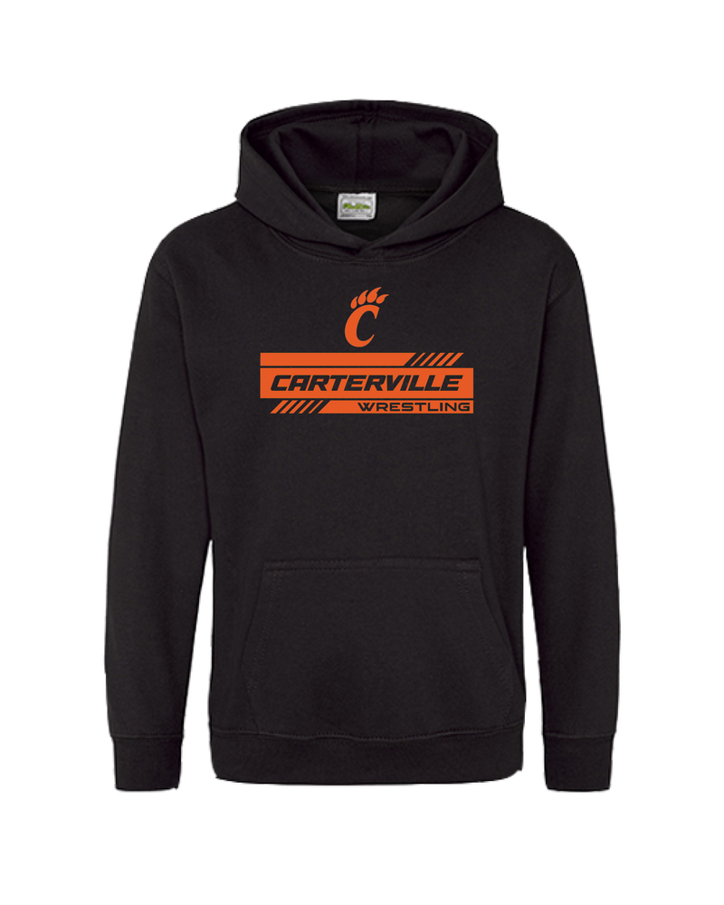 Carterville Wrestling Mascot - Cotton Hoodie