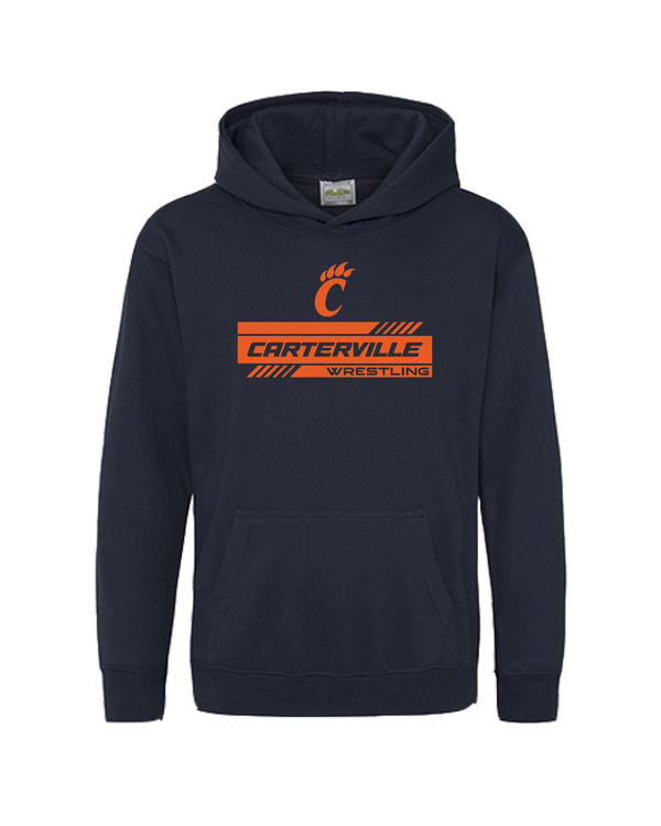 Carterville Wrestling Mascot - Cotton Hoodie