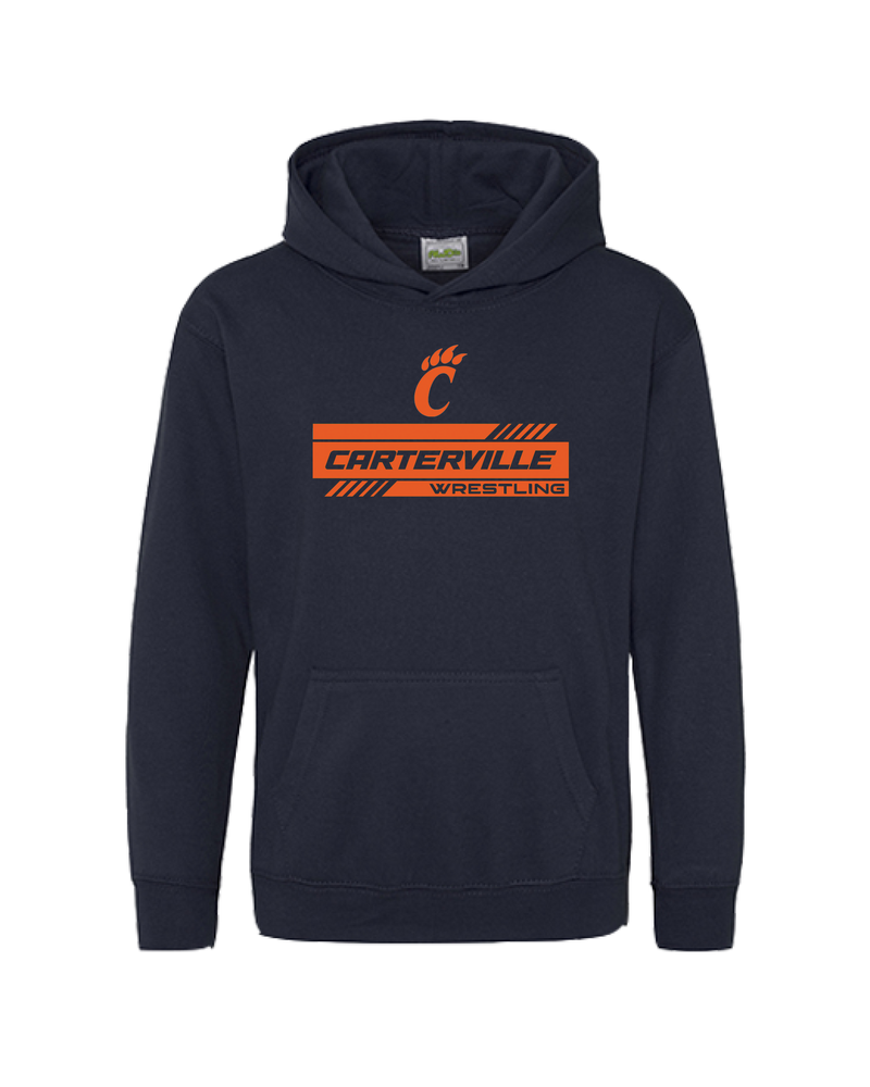 Carterville Wrestling Mascot - Cotton Hoodie