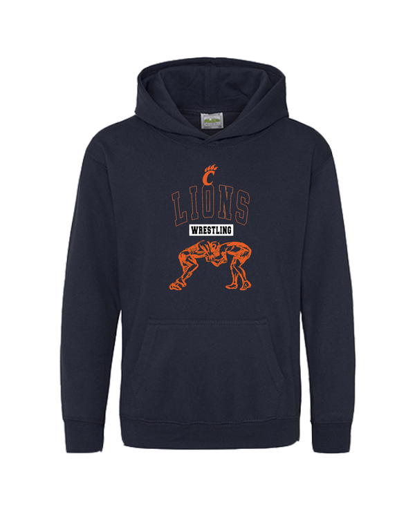 Carterville Wrestling Outline - Cotton Hoodie