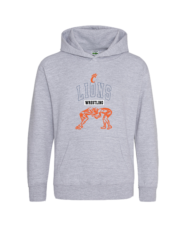 Carterville Wrestling Outline - Cotton Hoodie