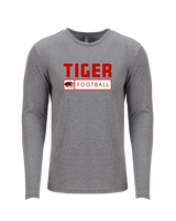 Caruthersville HS Football Pennant - Tri-Blend Long Sleeve