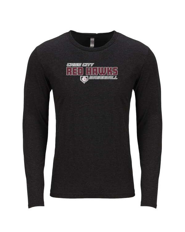 Cass City HS Baseball Bold - Tri Blend Long Sleeve