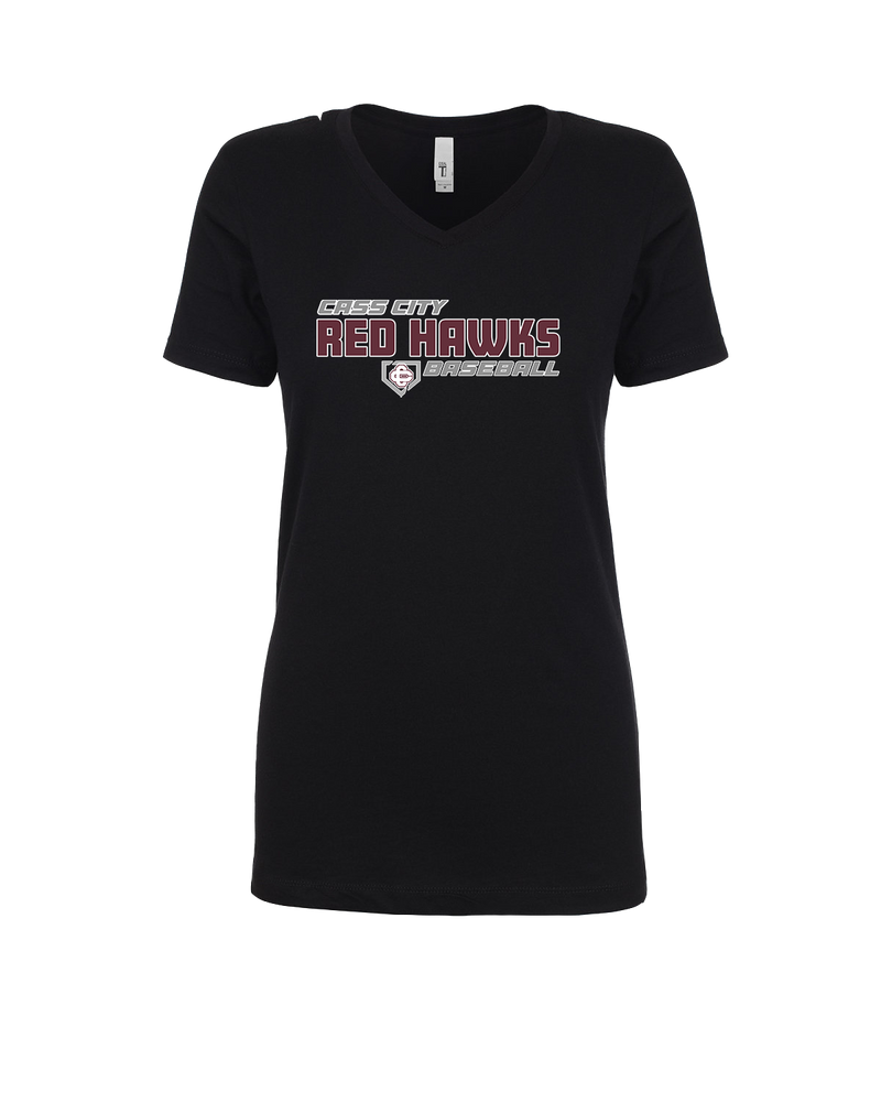 Cass City HS Baseball Bold - Womens V-Neck