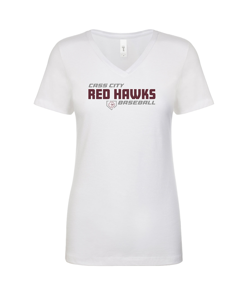 Cass City HS Baseball Bold - Womens V-Neck