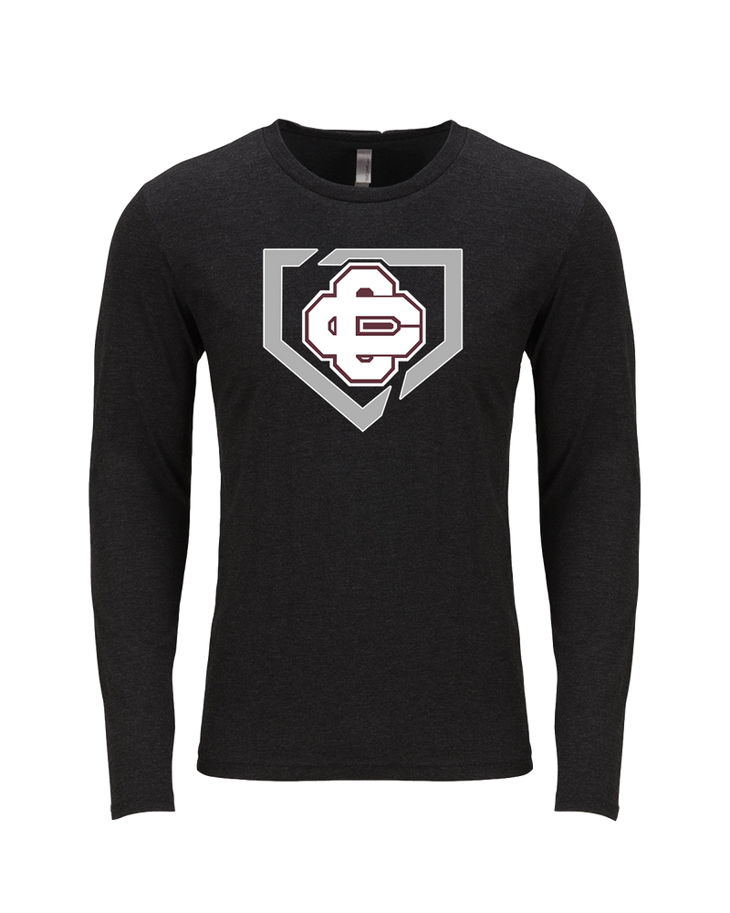 Cass City HS Baseball Secondary Logo - Tri Blend Long Sleeve