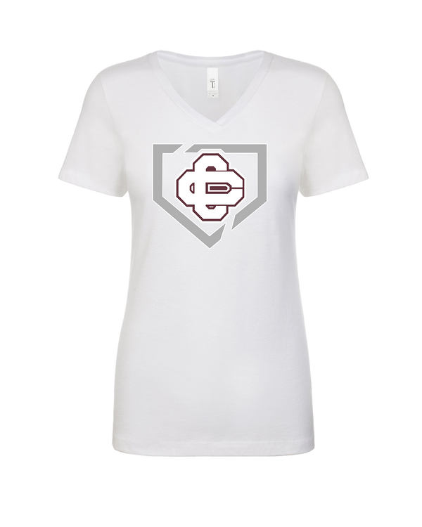 Cass City HS Baseball Secondary Logo - Womens V-Neck