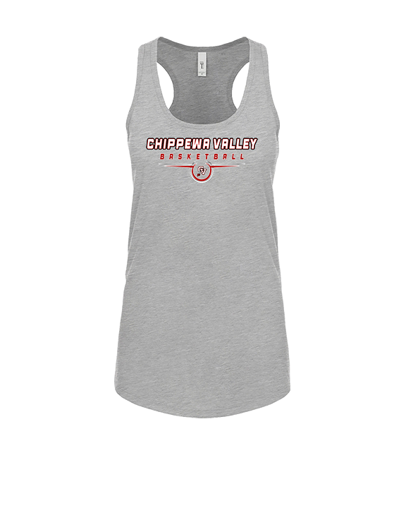 Chippewa Valley HS Boys Basketball Design - Womens Tank Top