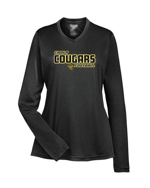 Cibola HS Football Bold - Womens Performance Longsleeve