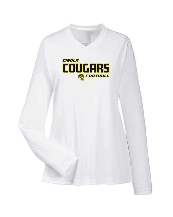 Cibola HS Football Bold - Womens Performance Longsleeve