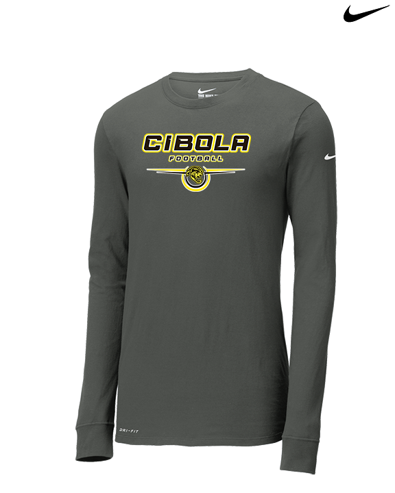 Cibola HS Football Design - Mens Nike Longsleeve