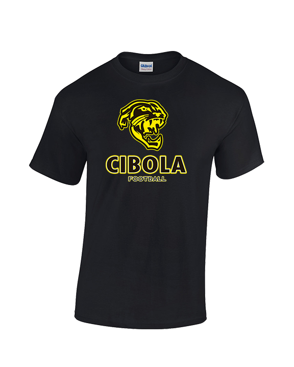 Cibola HS Football Stacked - Cotton T-Shirt