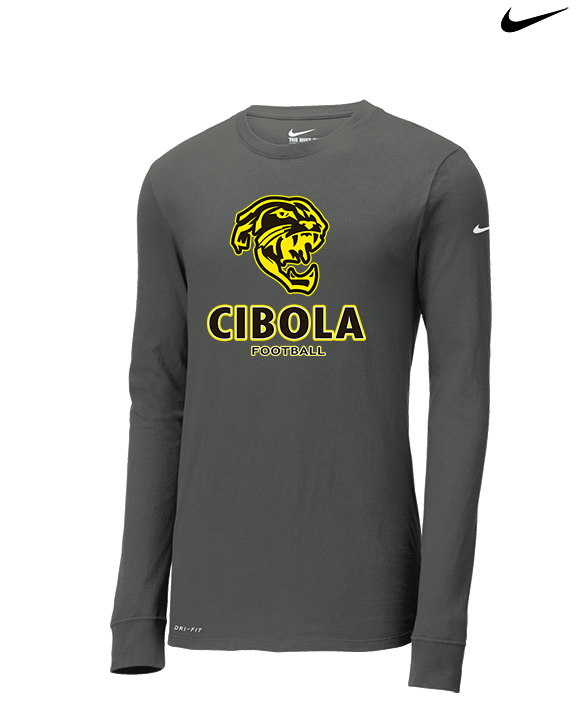 Cibola HS Football Stacked - Mens Nike Longsleeve