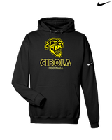 Cibola HS Football Stacked - Nike Club Fleece Hoodie