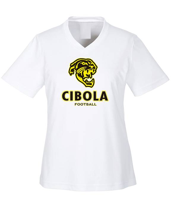 Cibola HS Football Stacked - Womens Performance Shirt