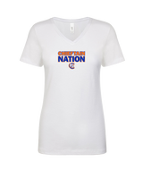 Clairemont HS Football Nation - Womens Vneck