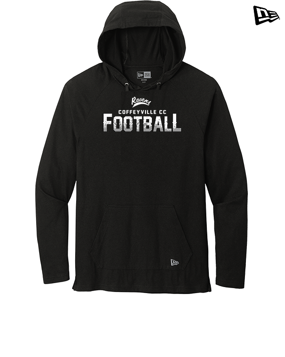 Coffeyville CC Football Logo Football - New Era Tri-Blend Hoodie