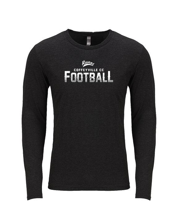 Coffeyville CC Football Logo Football - Tri-Blend Long Sleeve