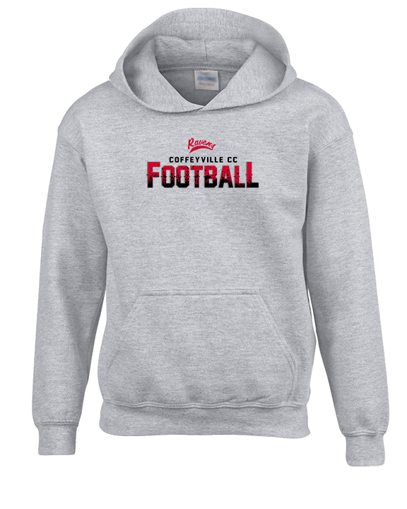 Coffeyville CC Football Logo Football - Youth Hoodie