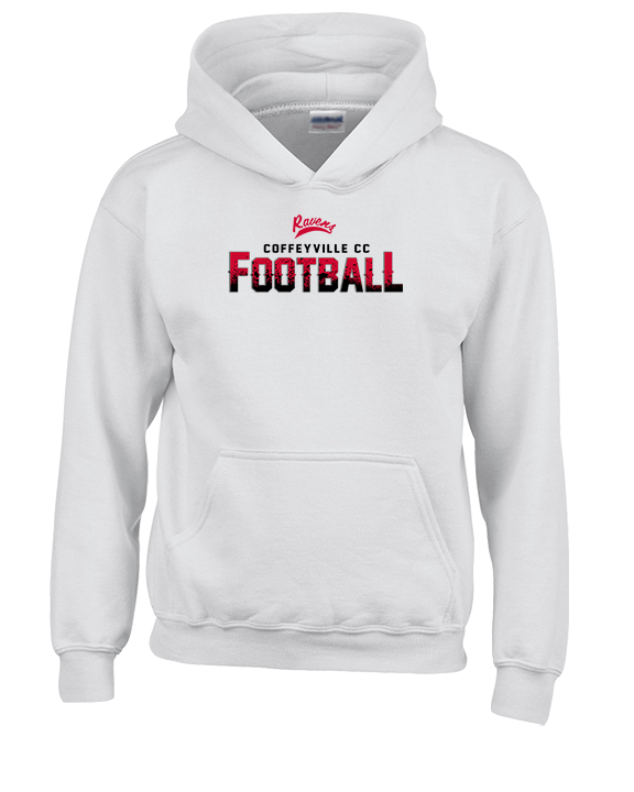 Coffeyville CC Football Logo Football - Youth Hoodie